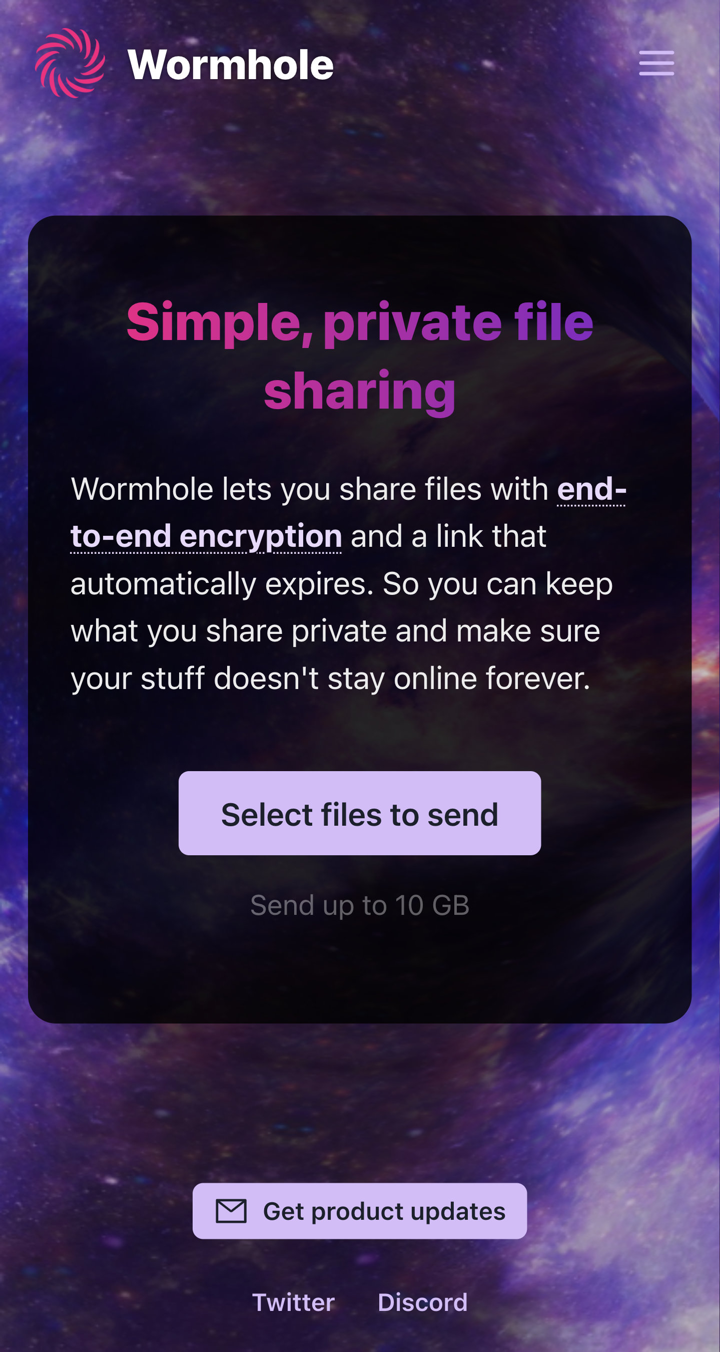 Wormhole screenshot